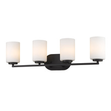 Golden Canada 2243-BA4 BLK-OP - Manhattan 4 Light Bath Vanity in Matte Black