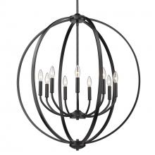 Golden Canada 3167-9 BLK - Colson BLK 9 Light Chandelier in Matte Black