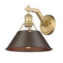 Golden Canada 3306-1W BCB-RBZ - Orwell BCB 1 Light Wall Sconce in Brushed Champagne Bronze with Rubbed Bronze shade