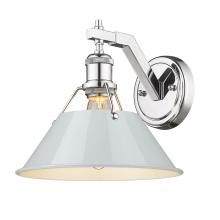 Golden Canada 3306-1W CH-DB - Orwell CH 1 Light Wall Sconce in Chrome with Dusky Blue shade