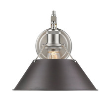 Golden Canada 3306-1W PW-RBZ - Orwell 1-Light Wall Sconce in Pewter with Rubbed Bronze