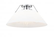 Golden Canada 3306-3FM CH-OP - Orwell CH 3 Light Flush Mount in Chrome with Opal Glass