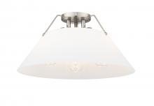 Golden Canada 3306-3FM PW-OP - Orwell PW 3 Light Flush Mount in Pewter with Opal Glass