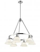 Golden Canada 3306-6 CH-OP - Orwell CH 6 Light Chandelier in Chrome with Opal Glass