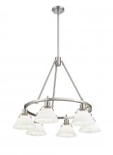 Golden Canada 3306-6 PW-OP - Orwell PW 6 Light Chandelier in Pewter with Opal Glass