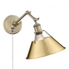 Golden Canada 3306-A1W AB-BCB - Orwell AB 1 Light Articulating Wall Sconce in Aged Brass with Brushed Champagne Bronze shade