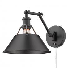 Golden Canada 3306-A1W BLK-BLK - Orwell Articulating Wall Sconce in Matte Black