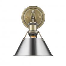 Golden Canada 3306-BA1 AB-CH - Orwell 1-Light Bath Vanity in Aged Brass with Chrome