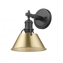 Golden Canada 3306-BA1 BLK-BCB - Orwell BLK 1 Light Bath Vanity in Matte Black with Brushed Champagne Bronze shade