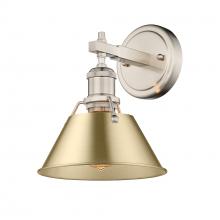 Golden Canada 3306-BA1 PW-BCB - Orwell PW 1 Light Bath Vanity in Pewter with Brushed Champagne Bronze shade