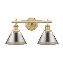 Golden Canada 3306-BA2 BCB-PW - Orwell BCB 2 Light Bath Vanity in Brushed Champagne Bronze with Pewter shades