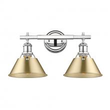 Golden Canada 3306-BA2 CH-BCB - Orwell CH 2 Light Bath Vanity in Chrome with Brushed Champagne Bronze shades