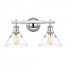 Golden Canada 3306-BA2 CH-CLR - Orwell CH 2 Light Bath Vanity in Chrome with Clear Glass