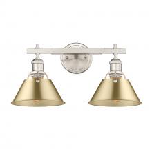 Golden Canada 3306-BA2 PW-BCB - Orwell PW 2 Light Bath Vanity in Pewter with Brushed Champagne Bronze shades