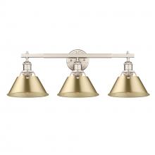 Golden Canada 3306-BA3 PW-BCB - Orwell PW 3 Light Bath Vanity in Pewter with Brushed Champagne Bronze shades