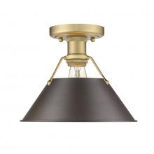 Golden Canada 3306-FM BCB-RBZ - Orwell BCB Flush Mount in Brushed Champagne Bronze with Rubbed Bronze shade