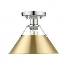 Golden Canada 3306-FM CH-BCB - Orwell CH Flush Mount in Chrome with Brushed Champagne Bronze shade