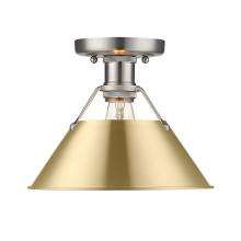 Golden Canada 3306-FM PW-BCB - Orwell PW Flush Mount in Pewter with Brushed Champagne Bronze shade