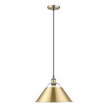 Golden Canada 3306-L AB-BCB - Orwell AB Large Pendant - 14 in Aged Brass with Brushed Champagne Bronze shade