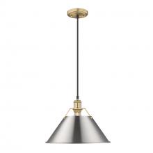 Golden Canada 3306-L BCB-PW - Orwell BCB Large Pendant - 14" in Brushed Champagne Bronze with Pewter shade