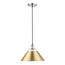 Golden Canada 3306-L CH-BCB - Orwell CH Large Pendant - 14 in Chrome with Brushed Champagne Bronze shade