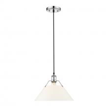 Golden Canada 3306-L CH-OP - Orwell CH Large Pendant - 14 in Chrome with Opal Glass