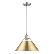 Golden Canada 3306-L PW-BCB - Orwell PW Large Pendant - 14 in Pewter with Brushed Champagne Bronze shade