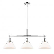 Golden Canada 3306-LP CH-OP - Orwell CH 3 Light Linear Pendant in Chrome with Opal Glass