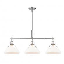 Golden Canada 3306-LP PW-OP - Orwell PW 3 Light Linear Pendant in Pewter with Opal Glass