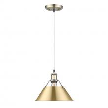 Golden Canada 3306-M AB-BCB - Orwell AB Medium Pendant - 10 in Aged Brass with Brushed Champagne Bronze shade