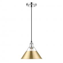 Golden Canada 3306-M CH-BCB - Orwell CH Medium Pendant - 10 in Chrome with Brushed Champagne Bronze shade