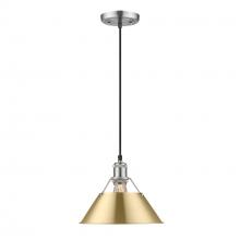 Golden Canada 3306-M PW-BCB - Orwell PW Medium Pendant - 10 in Pewter with Brushed Champagne Bronze shade