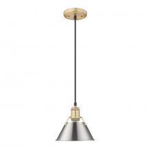 Golden Canada 3306-S BCB-PW - Orwell BCB Small Pendant - 7" in Brushed Champagne Bronze with Pewter shade