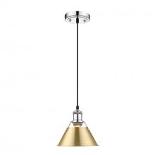 Golden Canada 3306-S CH-BCB - Orwell CH Small Pendant - 7 in Chrome with Brushed Champagne Bronze shade