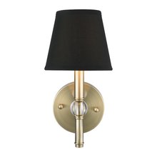 Golden Canada 3500-1W AB-GRM - Waverly 1 Light Wall Sconce in Aged Brass with Tuxedo Shade