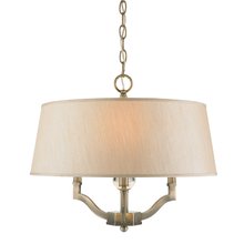 Golden Canada 3500-SF AB-PMT - Waverly Semi-Flush (Convertible) in Aged Brass with Silken Parchment Shade