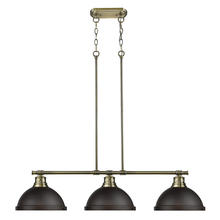 Golden Canada 3602-3LP AB-RBZ - 3 Light Linear Pendant