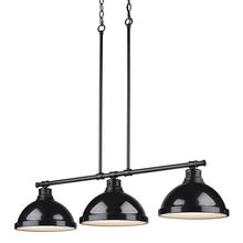 Golden Canada 3602-3LP BLK-BK - 3 Light Linear Pendant