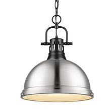 Golden Canada 3602-L BLK-PW - Duncan Large Pendant with Chain