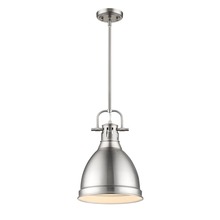 Golden Canada 3604-S PW-PW - Duncan Small Pendant with Rod in Pewter with a Pewter Shade