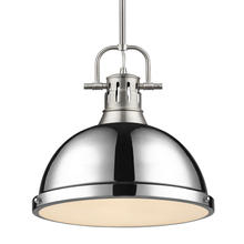 Golden Canada 3604-L PW-CH - Duncan Large Pendant with Rod