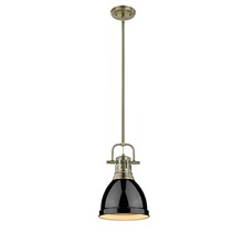 Golden Canada 3604-S AB-BK - Duncan Small Pendant with Rod