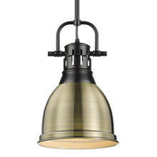 Golden Canada 3604-S BLK-AB - Duncan Small Pendant with Rod