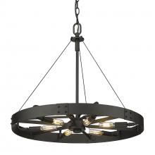 Golden Canada 3866-M NB-NB - Vaughn Medium Pendant in Natural Black with Natural Black Accents