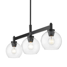 Golden Canada 4855-3LP BLK-CLR - Linear Pendant