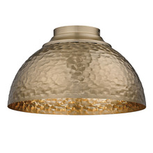 Golden Canada 6950-FM MBS - Shepard MBS 3 Light Flush Mount in Modern Brass with Modern Brass Shade