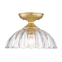 Golden Canada 6952-SF BCB-CLR - Audra BCB Semi-Flush in Brushed Champagne Bronze with Clear Glass Shade