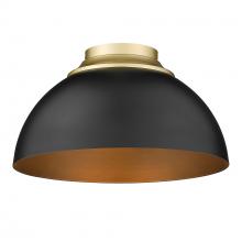 Golden Canada 6956-FM OG-BLK - Zoey Flush Mount in Olympic Gold with Matte Black Shade