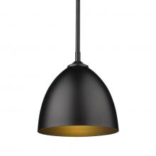 Golden Canada 6956-S BLK-BLK - Zoey Small Pendant in Matte Black with Matte Black Shade