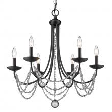 Golden Canada 7644-6 BLK - Mirabella 6 Light Chandelier in Matte Black